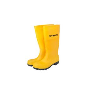 Bottes de pluie jaunes à semelles noires