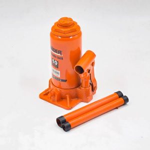 Cric hydraulique de type bouteille avec levier en deux parties