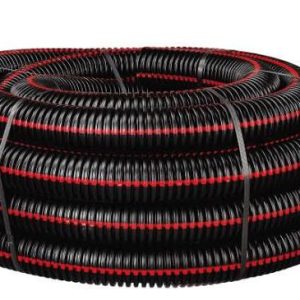 Gaine TPC noire et rouge Ø 90 mm – couronne de 50 m