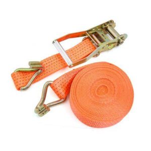 Sangle plate à cliquet de 10 m et 5 cm, capacité indiquée 4 tonnes