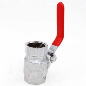 Vanne à boisseau sphérique à poignée rouge