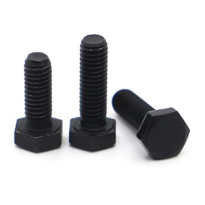 Boulon noir TH 8.8 M16 × 60 mm – filetage total avec écrou