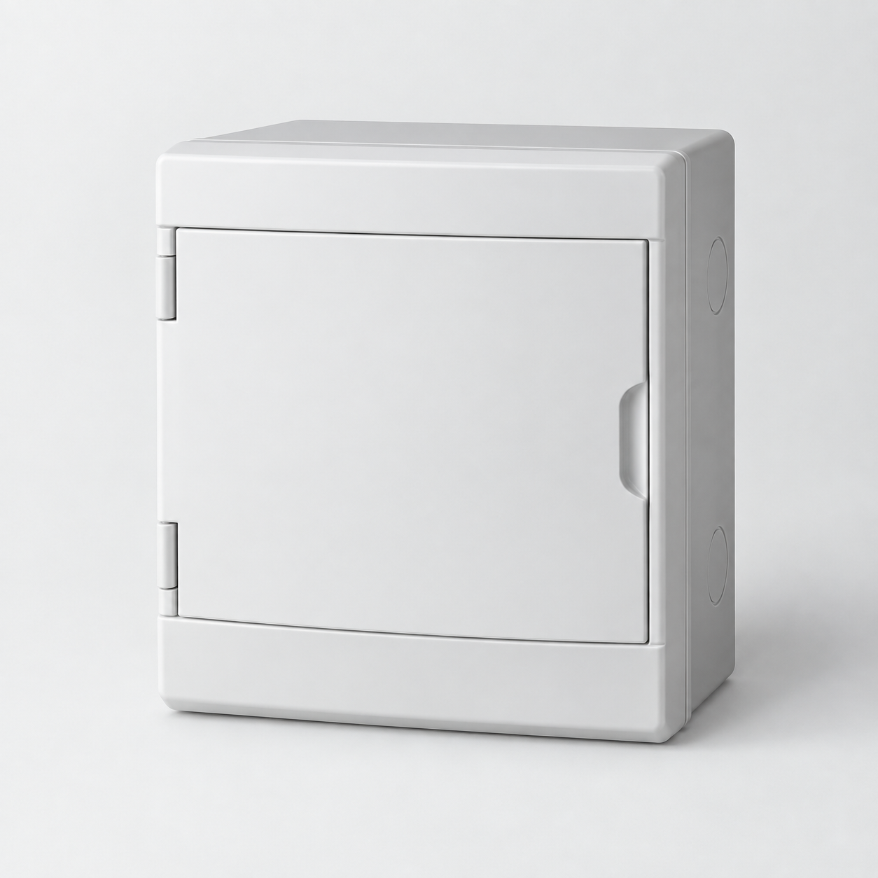 Illustration d’un coffret électrique à six modules avec couvercle plein