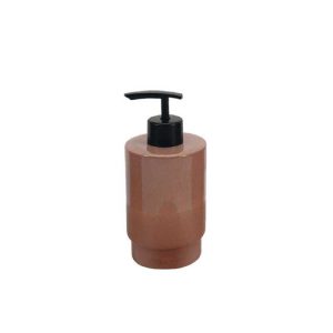 Distributeur de savon NORASIA Malone en céramique rose, photographie fournisseur Sanifer