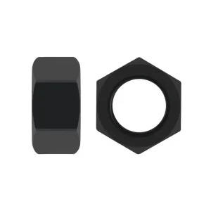 Écrou hexagonal en acier noir