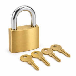 Cadenas en laiton 40 mm avec quatre clés