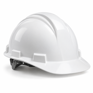 Un casque de chantier blanc seul — illustration de famille