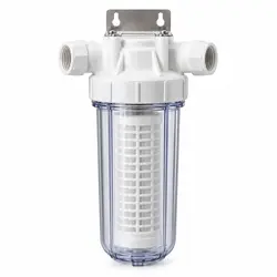 Filtre à eau complet avec cartouche lavable 25µ + bocal + support