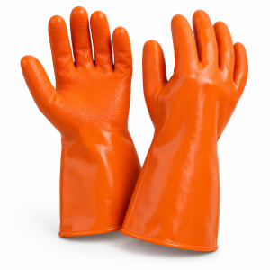 Gants PVC orange — illustration de famille