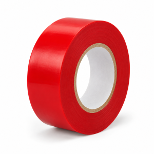 Un rouleau de ruban isolant électrique en PVC rouge — illustration de famille