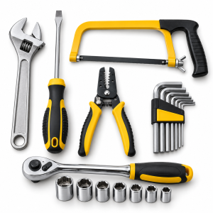 Assortiment d’outils manuels — illustration de famille