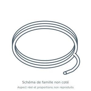 Tube en rouleau — schéma de conditionnement sans couleur représentée