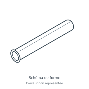 Tube électrique isolant rigide IRO — schéma de forme sans indication de couleur